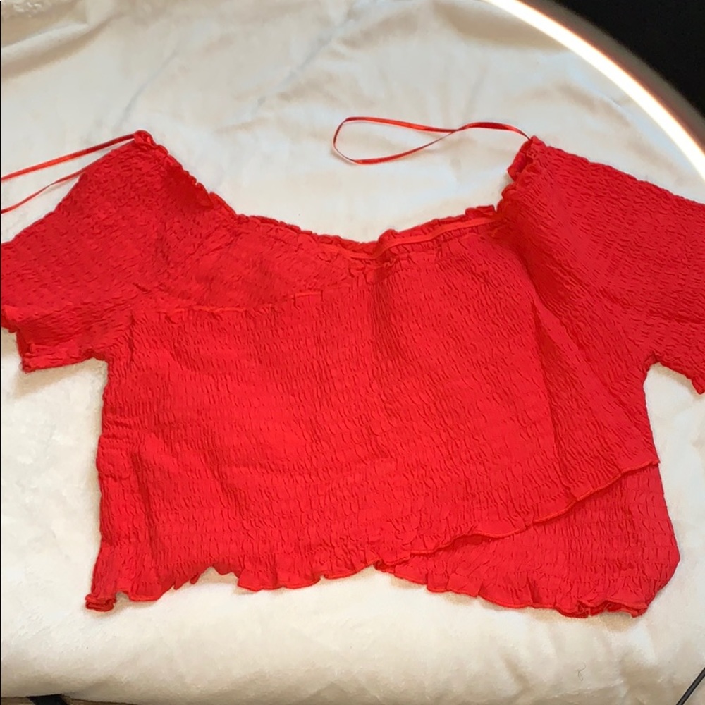 red crop top